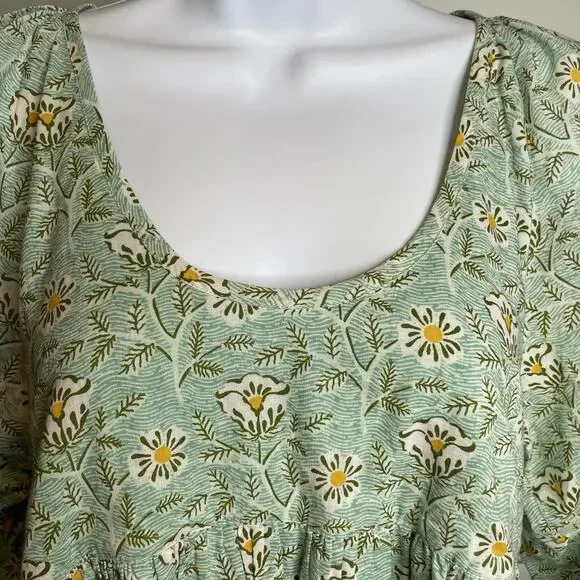 Pink Chicken Sage Green Floral Midi Dress - Picture 3 of 12